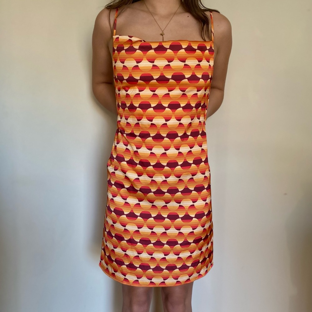 URBAN OUTFITTERS MALLORY COWL NECK SLIP DRESS